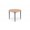 Стол обеденный HALMAR PIVOT дуб артизан/черный 102-142/102